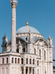 Fototapeta na wymiar Ortaköy Mosque, Istanbul, Turkey on a sunny afternoon