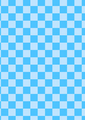 水色の市松模様（チェック柄）背景1_A4縦
