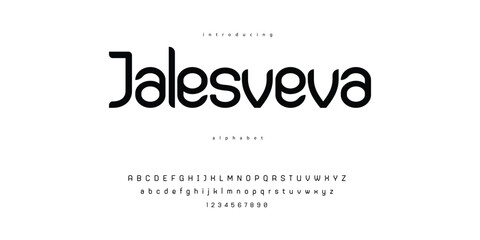 Clean Sans Serif Font Alphabet Typeface Rounded