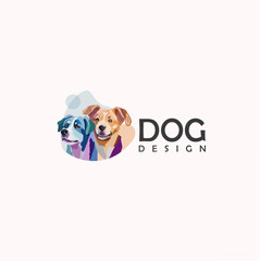 Dogs logo watercolor