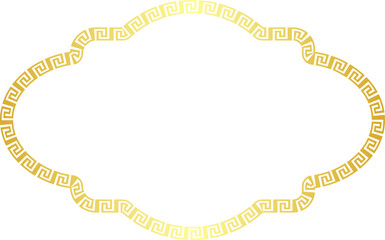 Rectangle shape horizontal Frame vintage frames Greek key pattern Greek meander Greek fret Luxury golden frame gold picture frame golden borders retro badge decorative retro badge element