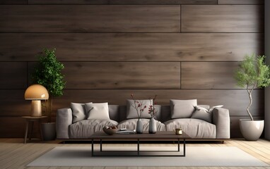 Fototapeta na wymiar Interior Design for the Living Room. Generative AI