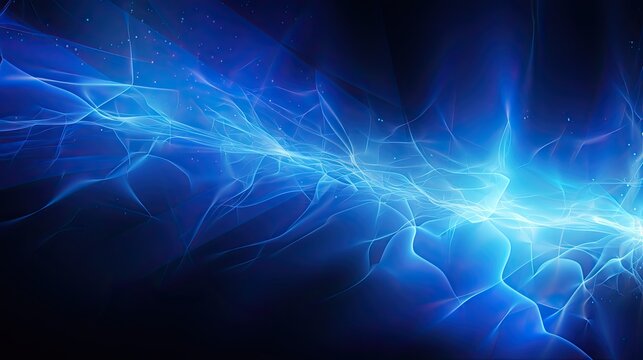Blue Lightning Energy Graphic on Abstract Background - Power Up Your Designs with Technology