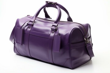 Violet travel bag. Baggage. Generative AI