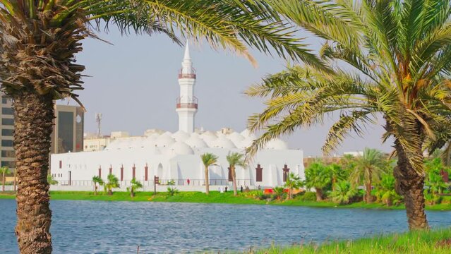 4k, view of Jaffali Mosque, Jeddah, Saudi Arabia