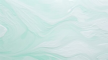 3D Soft Paint Brushstrokes Pattern, White green texture, Wallpaper, Background. Soft strokes of paint, Contemporary art design. Texture with raised coats of light green and white paint on the wall.