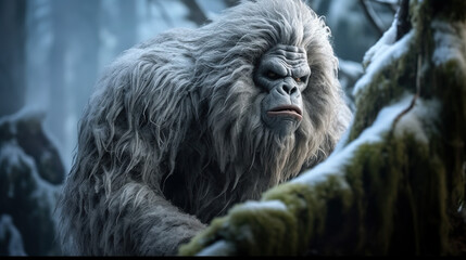 Obraz premium Yeti - The mysterious ape-like creature