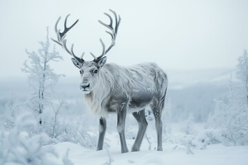 A divine reindeer undergoing a magnificent transformation. Generative AI