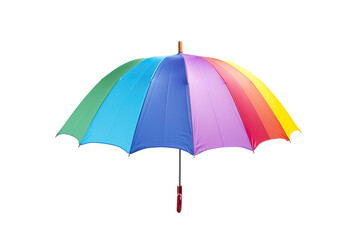 A rainbow umbrella on a white background isolated PNG