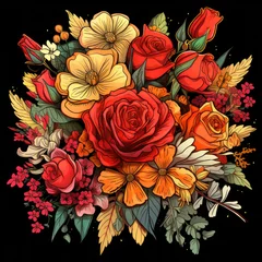 Poster Beautiful AI Generated flowers  © Djomas