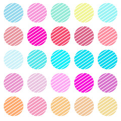 Set of circles with white lines intersecting