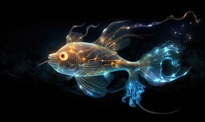 Deep Swim of One Marine Animal in Marine Biology