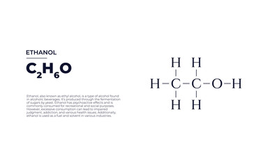 Structural, Chemical Formula of a Compound with short information, Banner Design