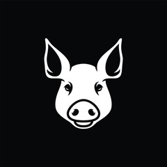 Fototapeta na wymiar pig head logo vector icon illustration