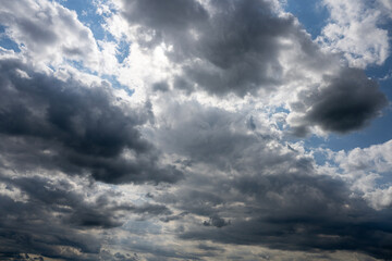 Cloudy skies in the summer in the Netherlands