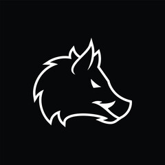 boar logo vector icon illustration