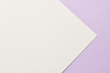 Rough kraft paper background, paper texture lilac white colors. Mockup with copy space for text.
