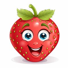 Obraz premium Happy strawberry (AI Generated) 
