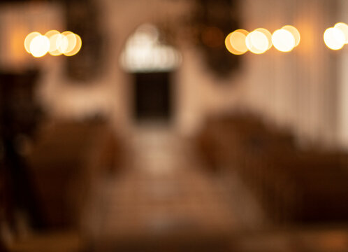 Unsharp photos from the interior of an old Scandinvian church 