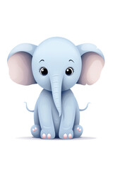 Fototapeta premium Elephant illustration cartoon (AI Generated)