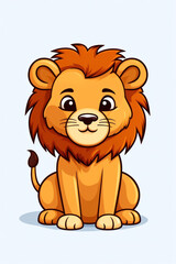 Lion illustration cartoon (AI Generated)