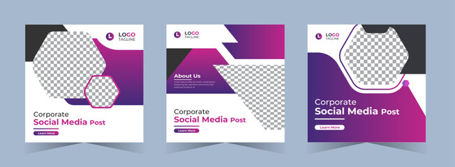 Digital business marketing banner for square social media Instagram post template