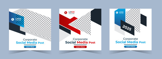 Digital business marketing banner for square social media Instagram post template