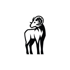 goat logo vector icon illustration