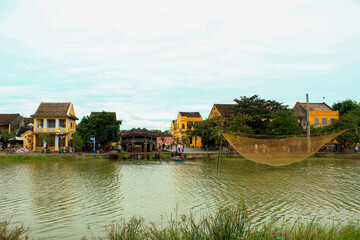 Fototapeta na wymiar Hoi An old town street, city center. Vietnam