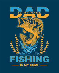 Fishing T-shirt Design, Fishing tee, Fishing sticker Design, Fishing vector artwork