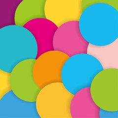 Obraz premium colored circle pattern background. square layout design template. Modern style illustration abstract geometric background