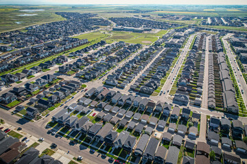 Sweeping Aerial View of Evergreen, Saskatoon, Saskatchewan