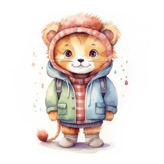 Cute cartoon cat illustration (AI Generated) 
