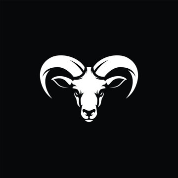 goat head logo vector icon illustration