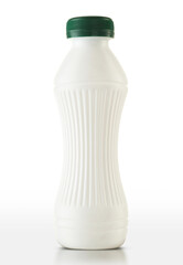 small white plastic yogurt bottle