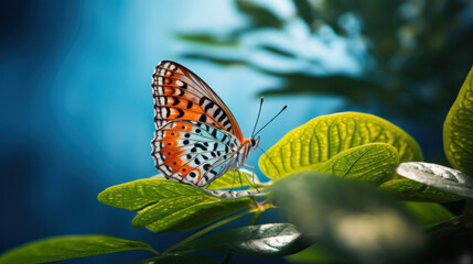 Beautiful butterfly in nature (AI Generated) 