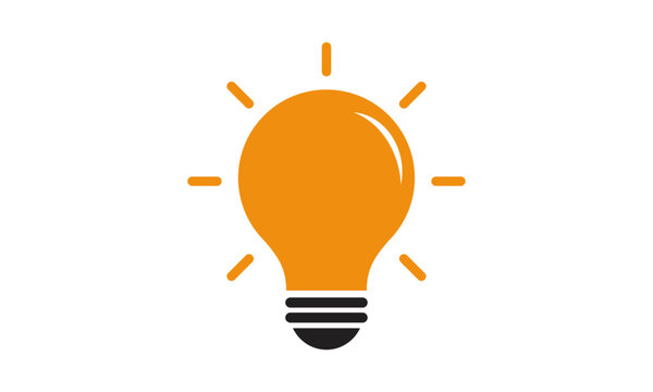 Bulb lamp icon logo design vector image