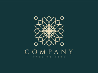 abstract luxurious flower logo design