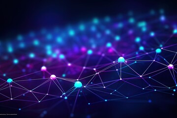 abstract futuristic Digital Network Matrix - Abstract Technology Connection Concept,