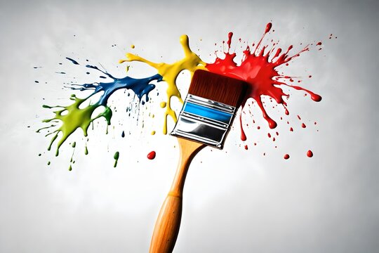 paint brush and paint