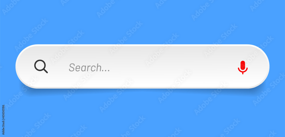 Fototapete Search Bar with suggestions for UI UX design and web site. Search Address and navigation bar icon. Collection of search form templates for websites. Search engine web browser window template.