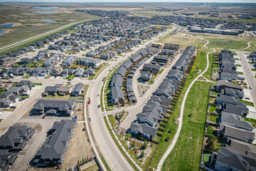 Sweeping Aerial View of Evergreen, Saskatoon, Saskatchewan