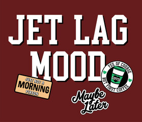 varsity slogan graphic with badges