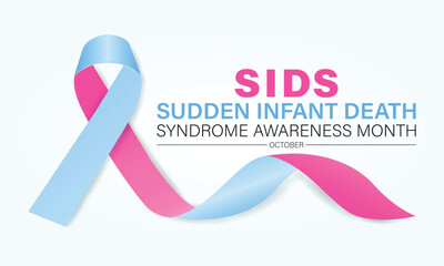 Sudden Infant death syndrome (SIDS) awareness month is observed every year in October .banner, poster, card, background design template white background 