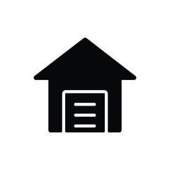Garage - Real Estate related Glyph Icon - EPS Vector