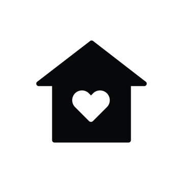 House Care, Family Home - Real Estate related Glyph Icon - EPS Vector