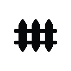 Fence, Barrier - Real Estate related Glyph Icon - EPS Vector