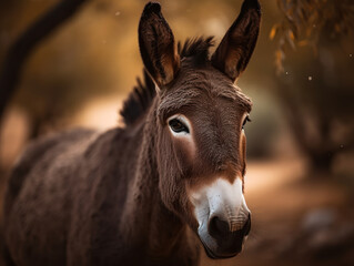 Mule portrait created with Generative AI technology