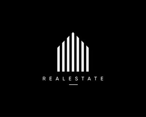 Real estate, building, architecture, property, skyscrapers, structure, construction and planning  logo design template.