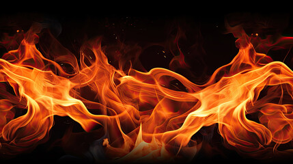 Fototapeta premium Fire flame texture. Blaze flames background for banner. Burning concept